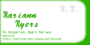 mariann nyers business card